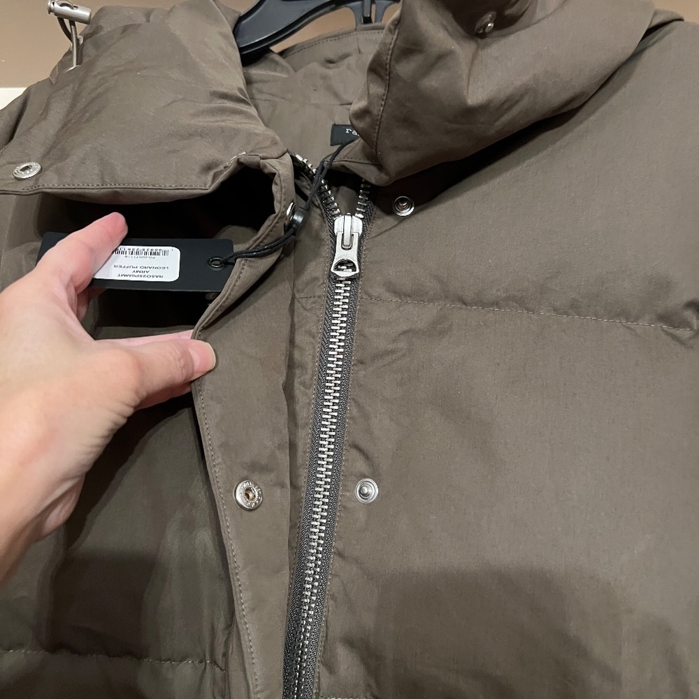 NWT Women's Rag & Bone Leonard Down Fill Puffer Jacket in Army Green Size MEDIUM - Picture 9 of 10